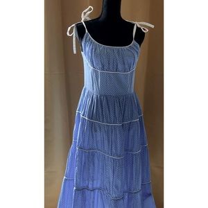 Marilyn Monroe Blue Dress Polka Dots M/L 6-10 Costume Pinup Rockabilly Burlesque